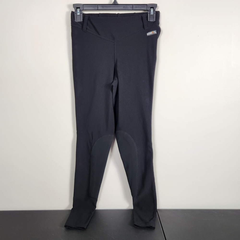 Kerrits Performance Equestrian Riding Tights Black Knee Patch Pants Women Medium